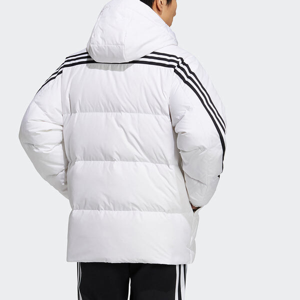 adidas 3st Puffy Dwn J Casual Sports Stay Warm hooded down Jacket White CDEK.Shopping