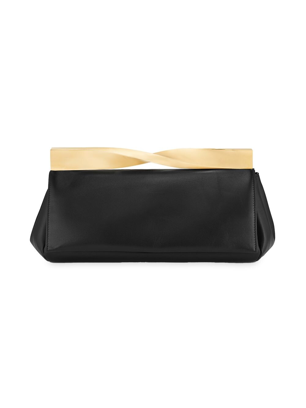 

Атласный клатч Twist Aquazzura, черный