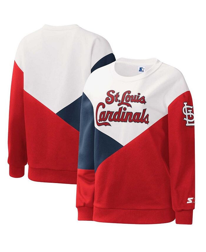 

Женский бело-красный пуловер с капюшоном St. Louis Cardinals Starter, красный