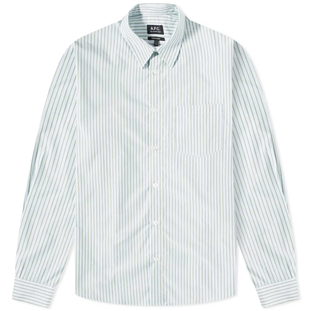 

A.P.C. Рубашка в полоску Clement, зеленый