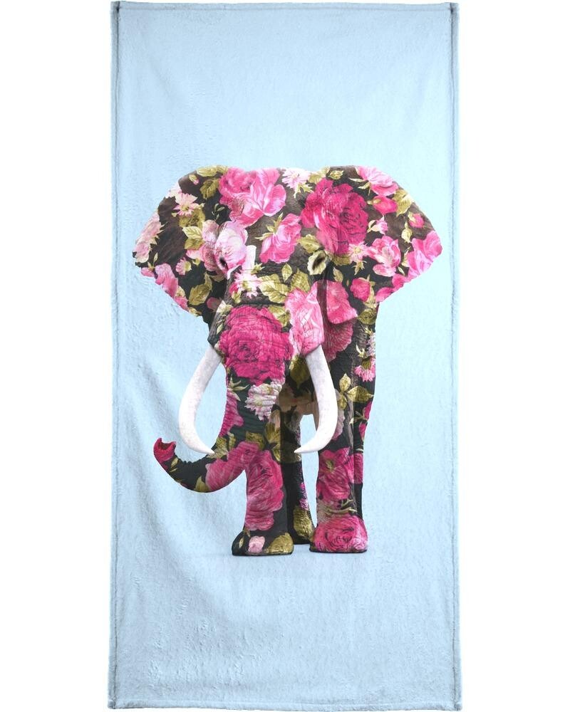 

Полотенце для ванной Juniqe Floral Elephant, цвет Blau & Rosa