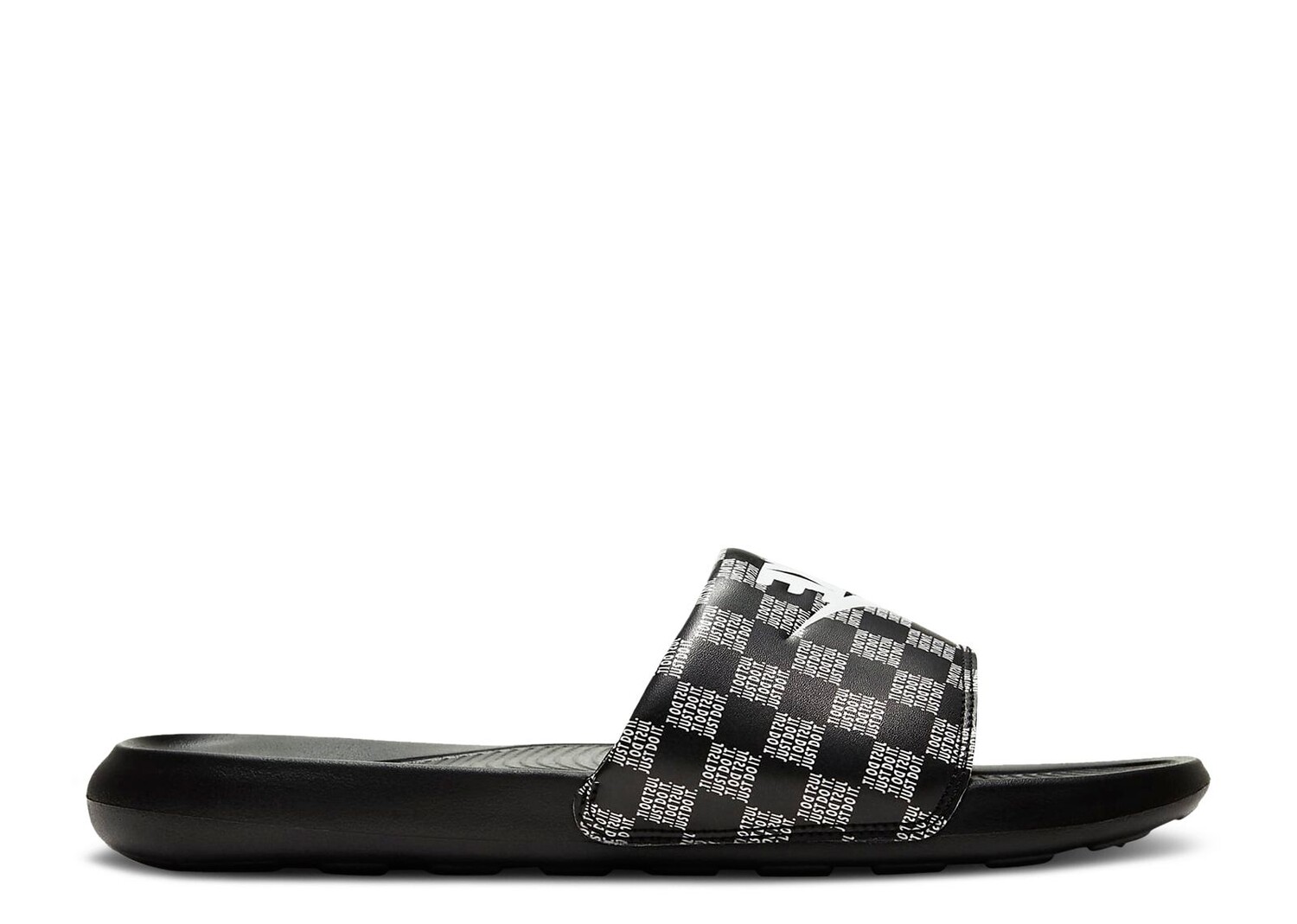 

Кроссовки Nike Victori One Printed Slide 'Just Do It Checkered', черный