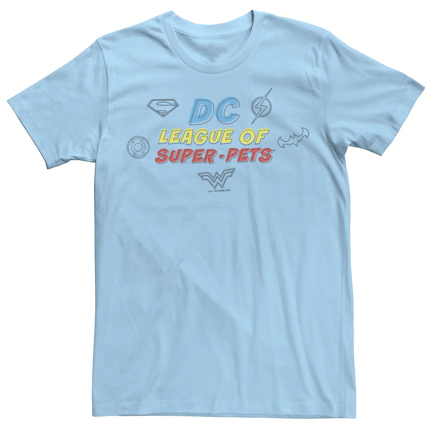 Мужская футболка DC Super Pets Super Pets Hero Logos Licensed Character