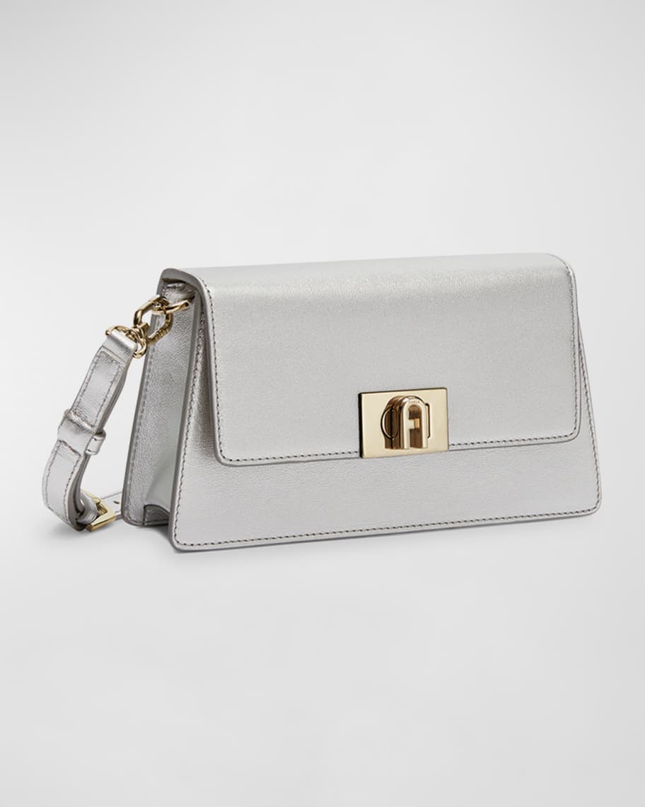 

Мини-сумка через плечо Zoe из металлизированной кожи Furla