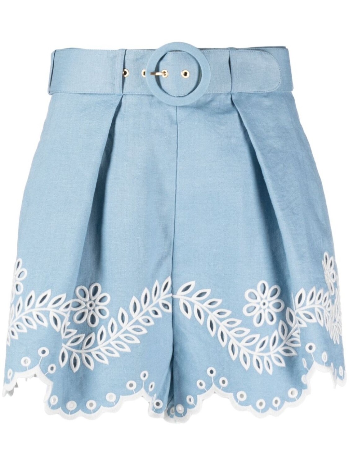 

ZIMMERMANN льняные шорты Junie с вышивкой, синий