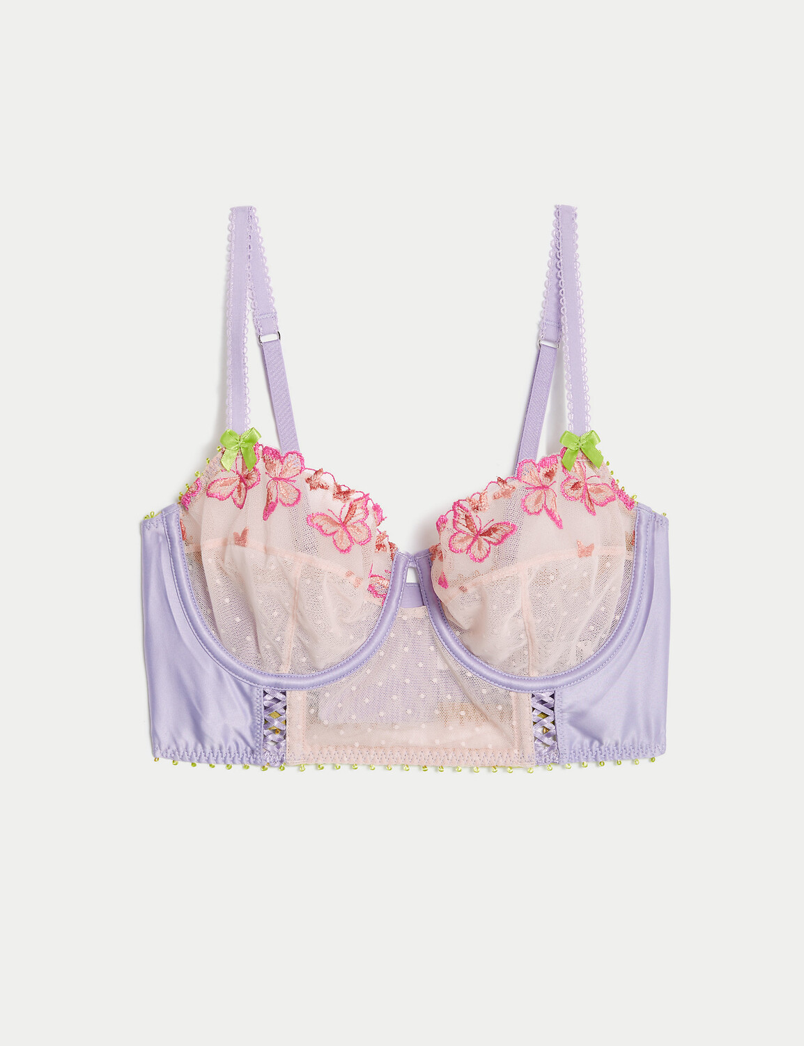 

Бюстгальтер-балкон с вышивкой Aurelia Boutique, розовый микс