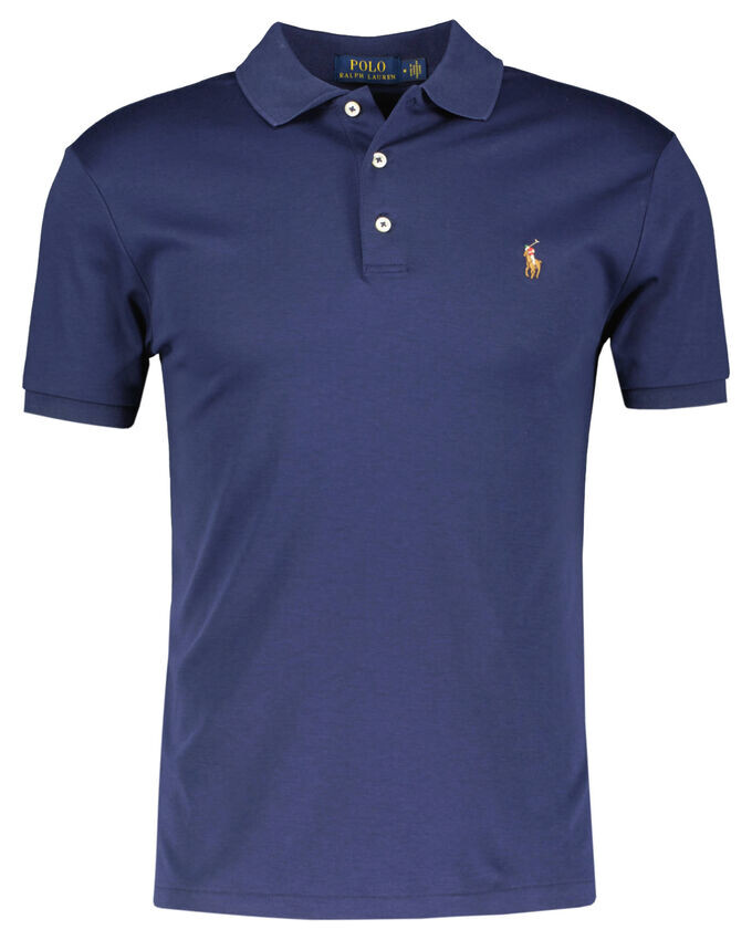

Рубашка поло узкого кроя с короткими рукавами Polo Ralph Lauren, синий