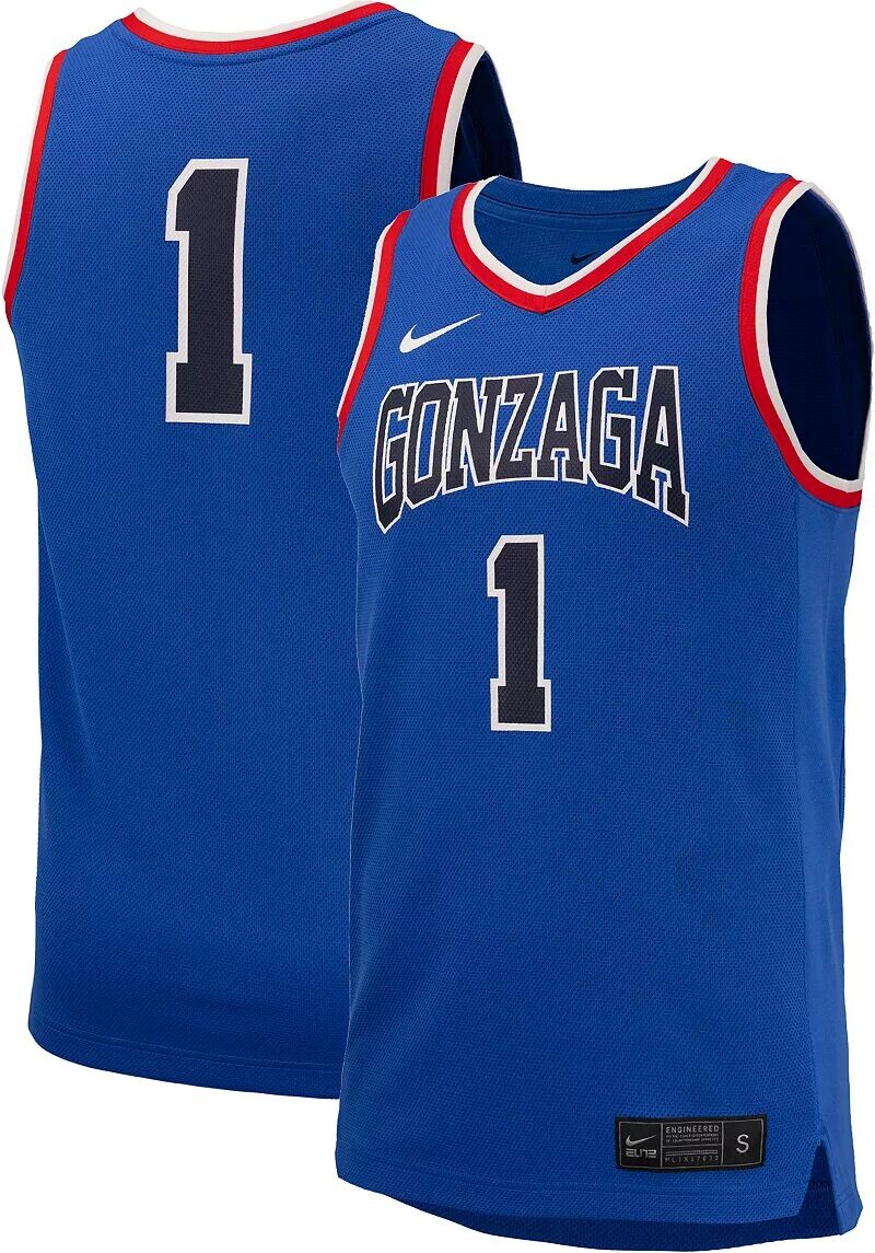 

Мужская синяя баскетбольная майка Nike Gonzaga Bulldogs #1