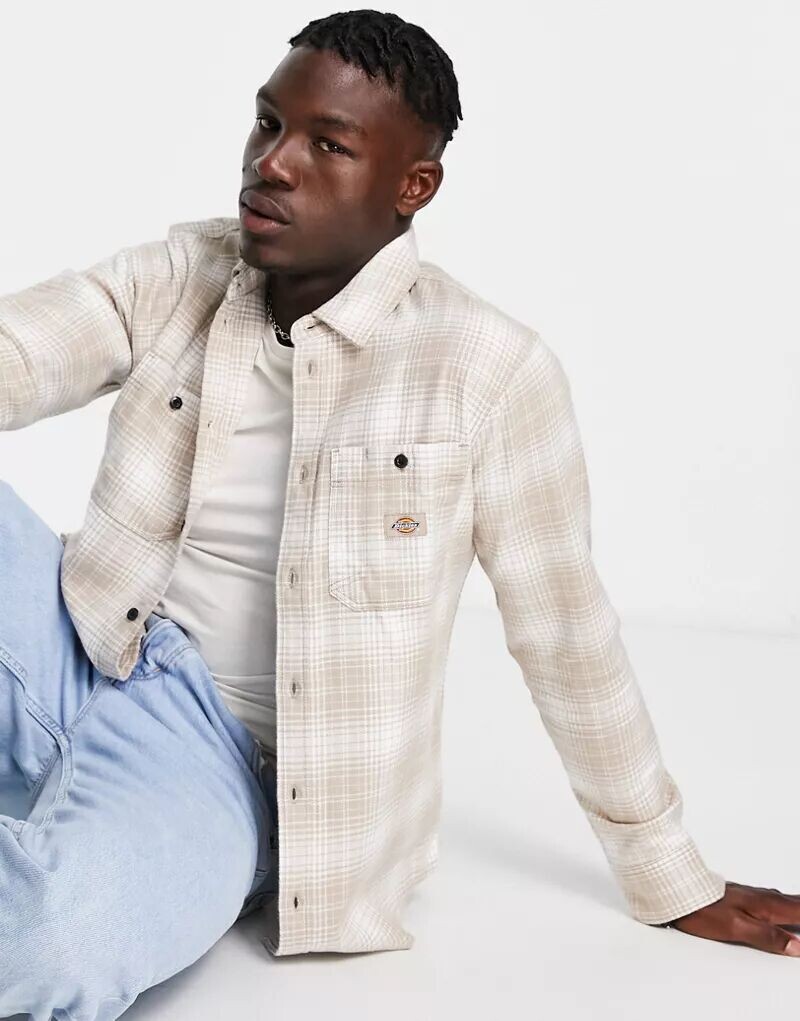 

Бежевая рубашка с длинными рукавами Dickies Evansville