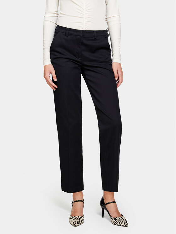Тканевые брюки стандартного кроя Sisley, черный тканевые брюки стандартного кроя vila черный