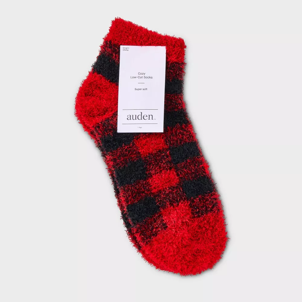 

Женские носки в клетку Buffalo Cozy Low Cut - Auden, цвет Red