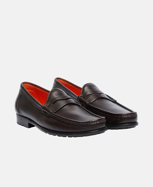 

Лоферы Santoni, темно коричневый