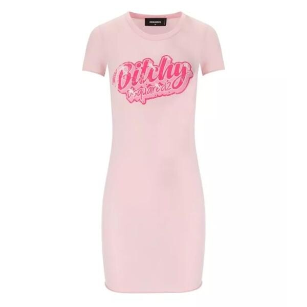 

Платье bitchy t-shirt dress Dsquared2, розовый