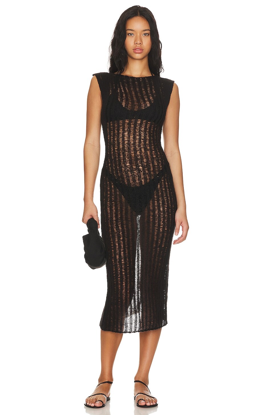 

Платье макси Belle The Label Wisteria Knit, черный