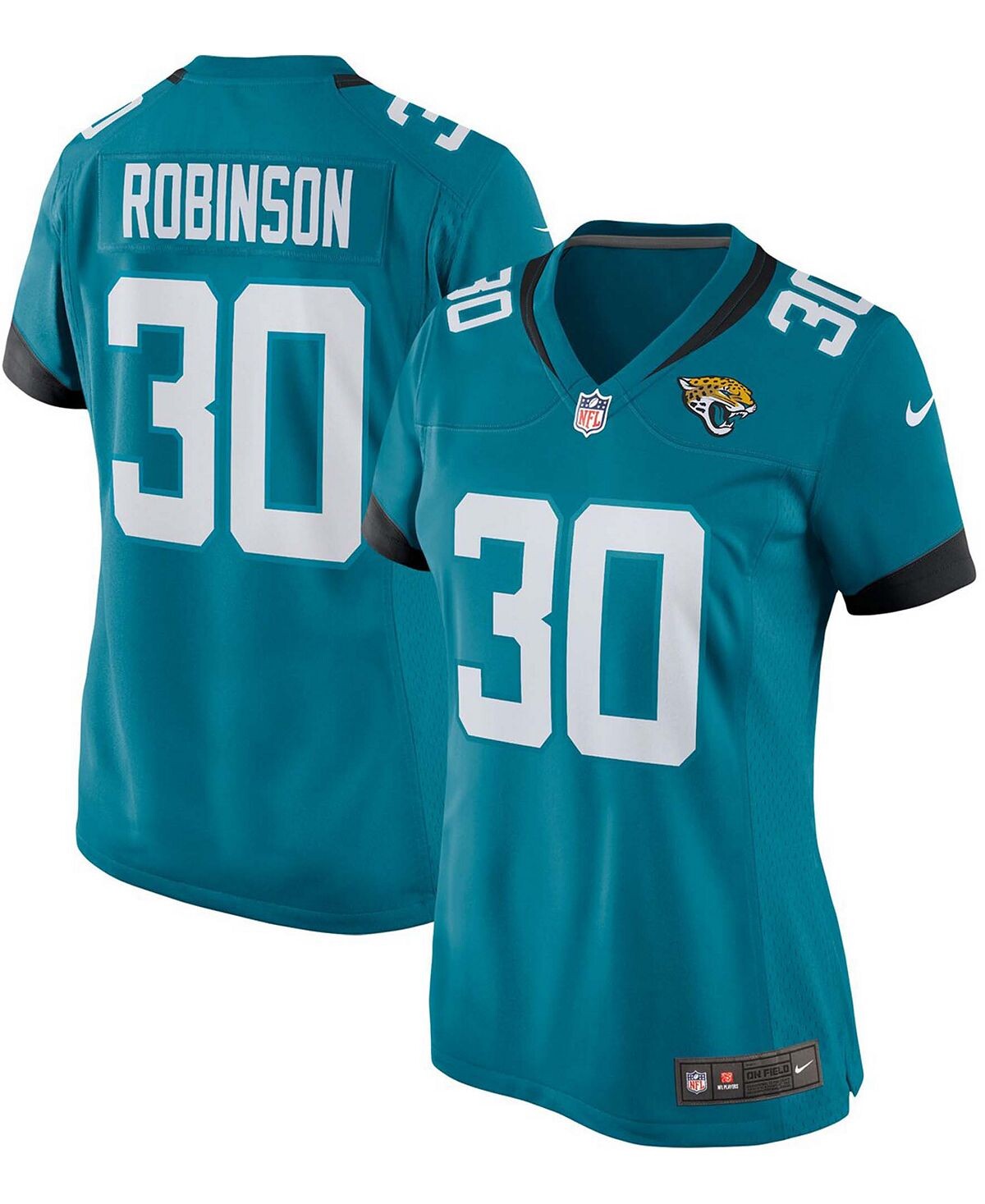 

Женская футболка команды James Robinson Teal Jacksonville Jaguars Player Game Team Nike