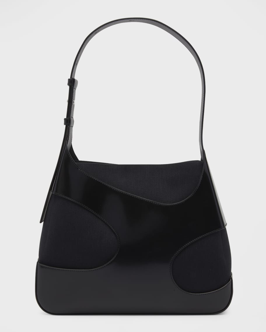 

Сумка через плечо из ткани и кожи с вырезами Ferragamo