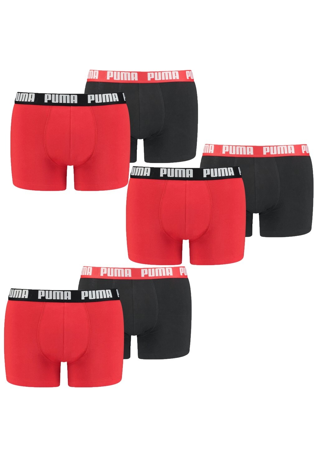 Трусики 6 PACK Puma, цвет red black