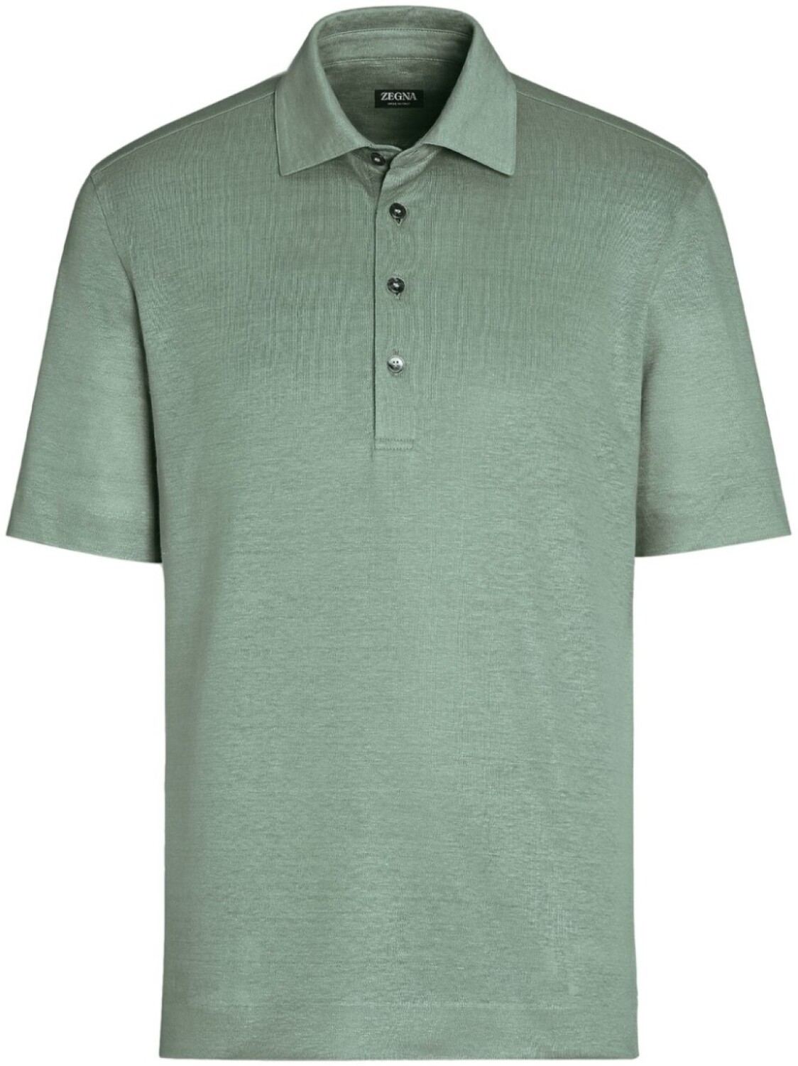 

Zegna льняная рубашка поло, зеленый