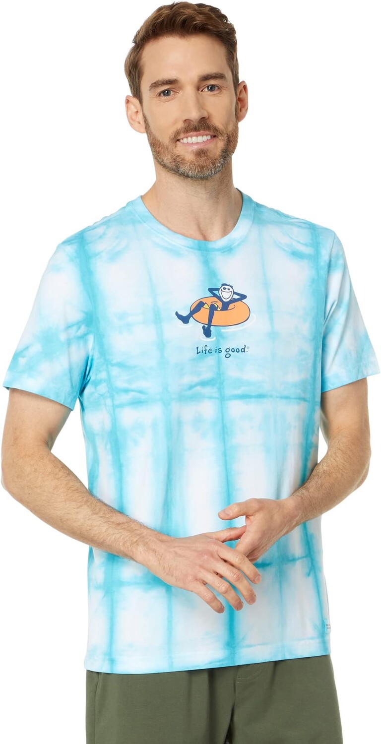 

Футболка Innertube Jake Crusher с короткими рукавами Life is Good, цвет Island Blue Tie-Dye