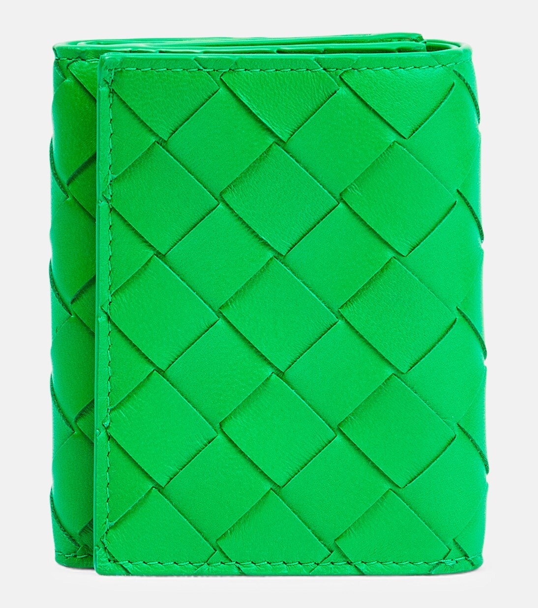 

Кожаный кошелек тройного сложения Bottega Veneta, зеленый