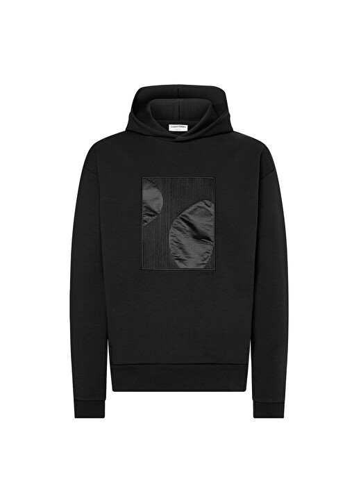 

Черная мужская толстовка с воротником с капюшоном Calvin Klein, Черный