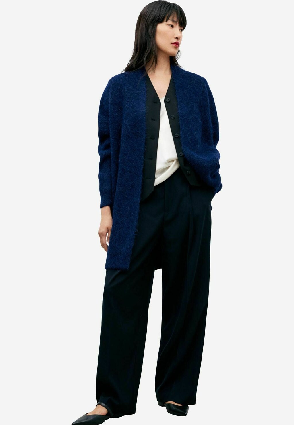 

Кардиган Long In Fabric ADOLFO DOMINGUEZ, цвет navy blue