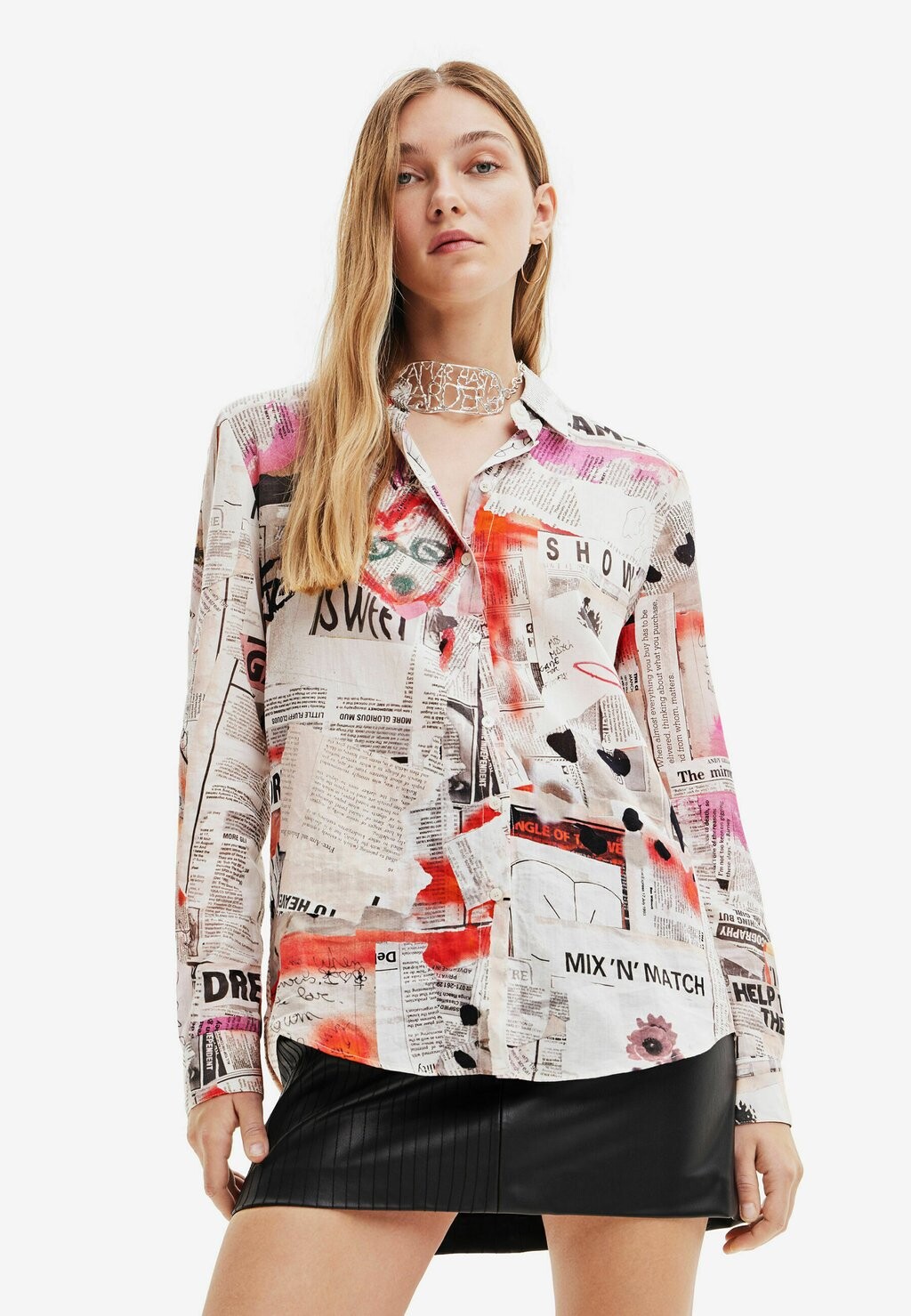 

Рубашка Desigual длинная, белый