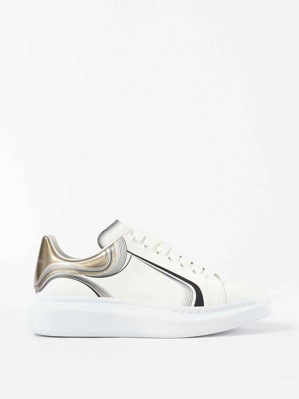 

Кожаные кроссовки оверсайз Alexander McQueen, белый