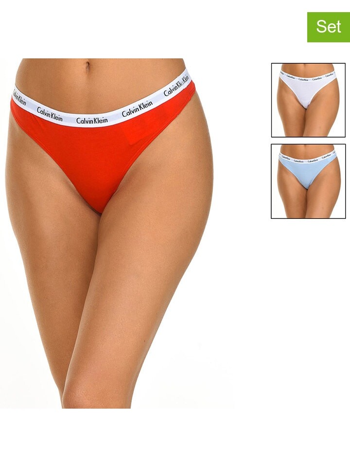 

Стринги CALVIN KLEIN UNDERWEAR 3er Set s, цвет rot/weiß/hellblau