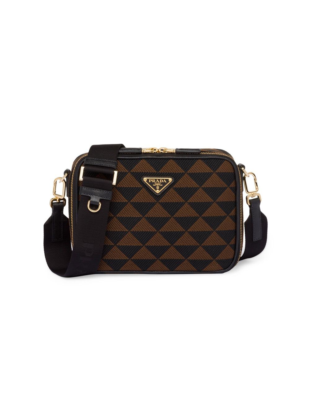 

Сумка из ткани с вышивкой Symbole Prada, черный