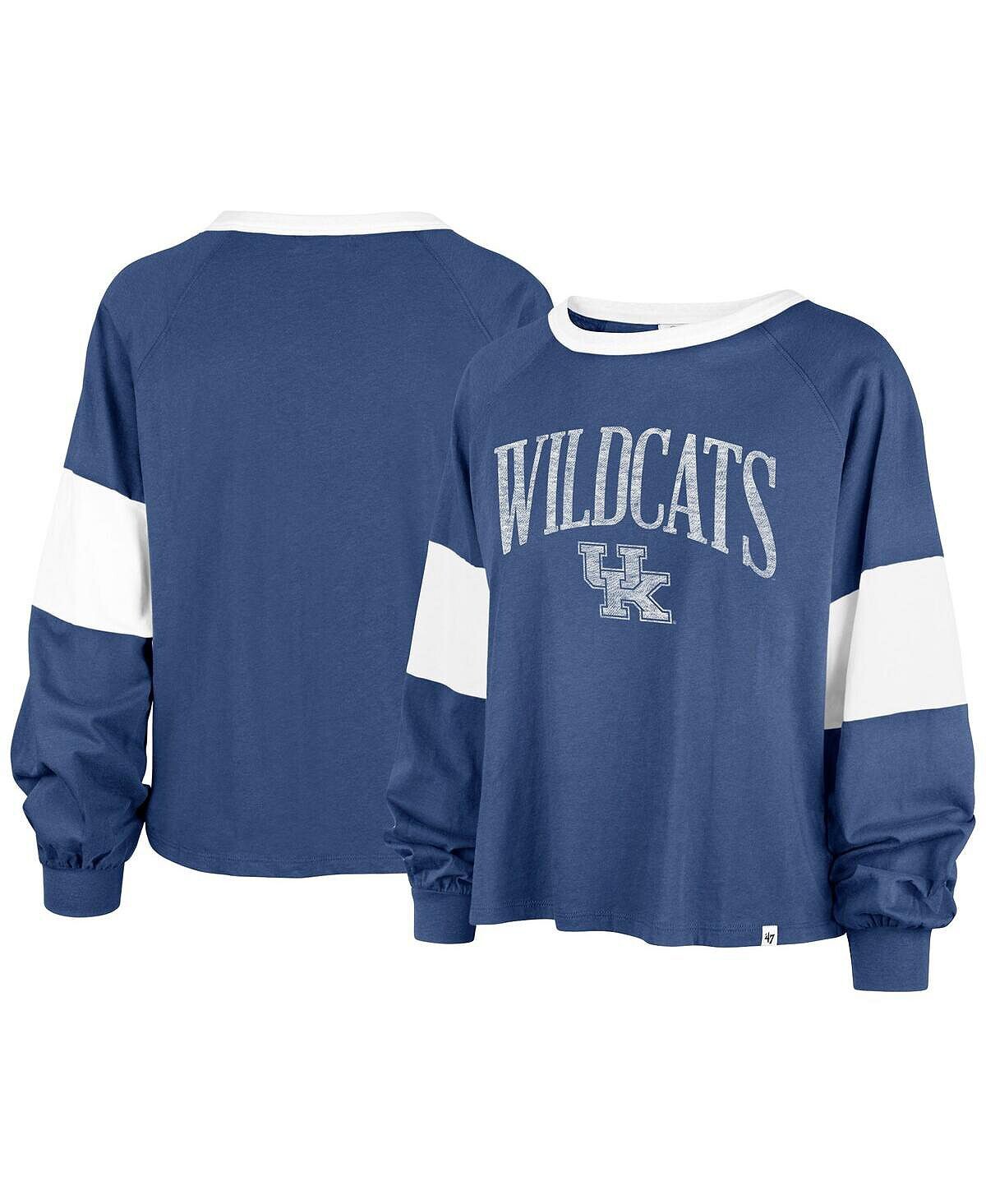

Женская футболка Royal Kentucky Wildcats Upside Rhea Raglan с длинным рукавом '47 Brand