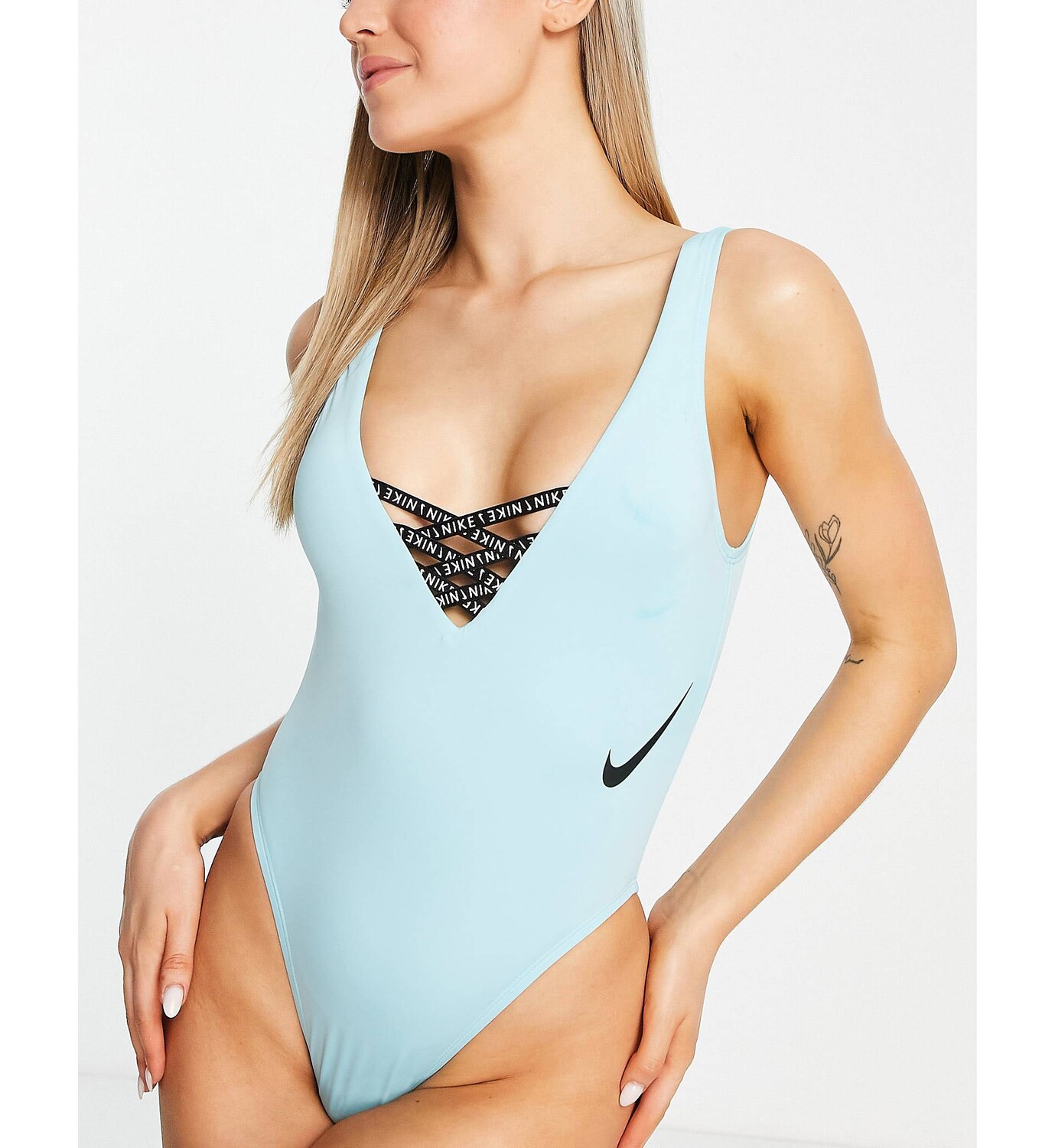 

Голубой слитный купальник Nike Swim Icon Sneakerkini Nike Swimming, Синий