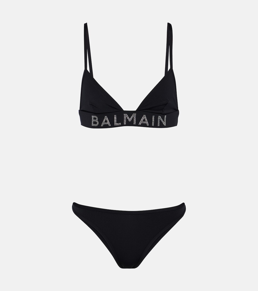 

Бикини с декорированным логотипом Balmain, черный