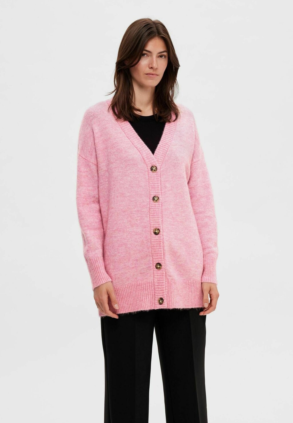 

Кардиган Selected Femme MALINE LS LONG NOOS, цвет moonlite mauve