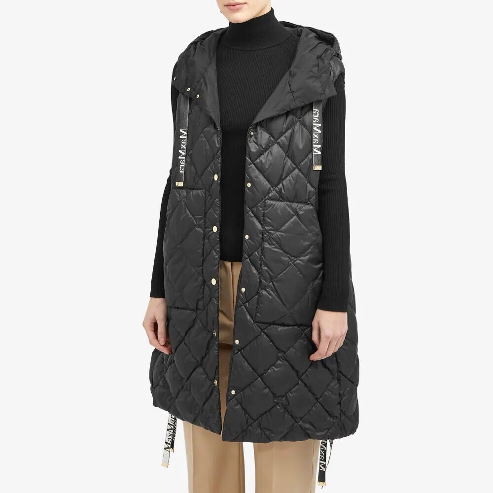 

Max Mara Стеганый жилет Sisoft, черный