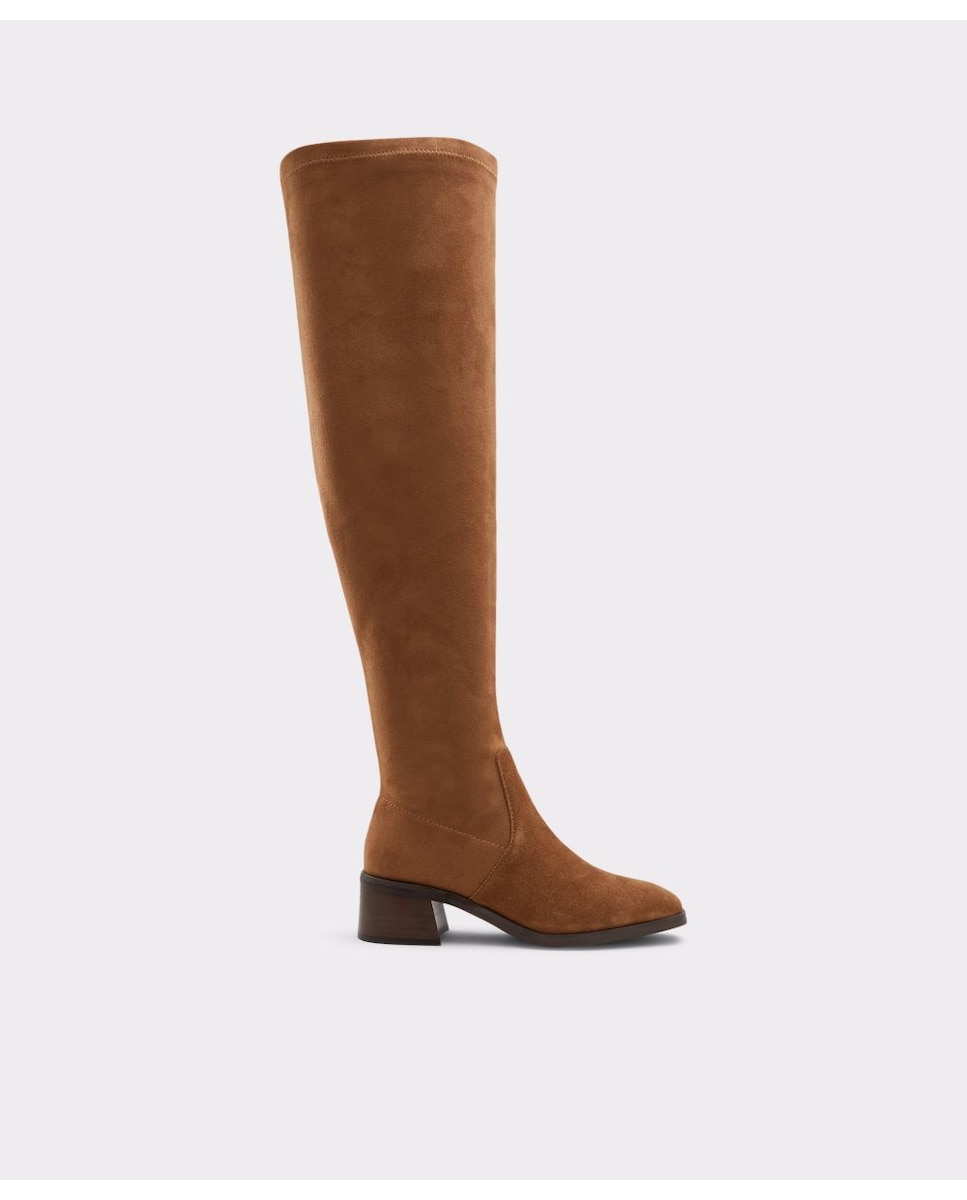 Женские коричневые текстильные ботинки с квадратным носком Aldo, коричневый