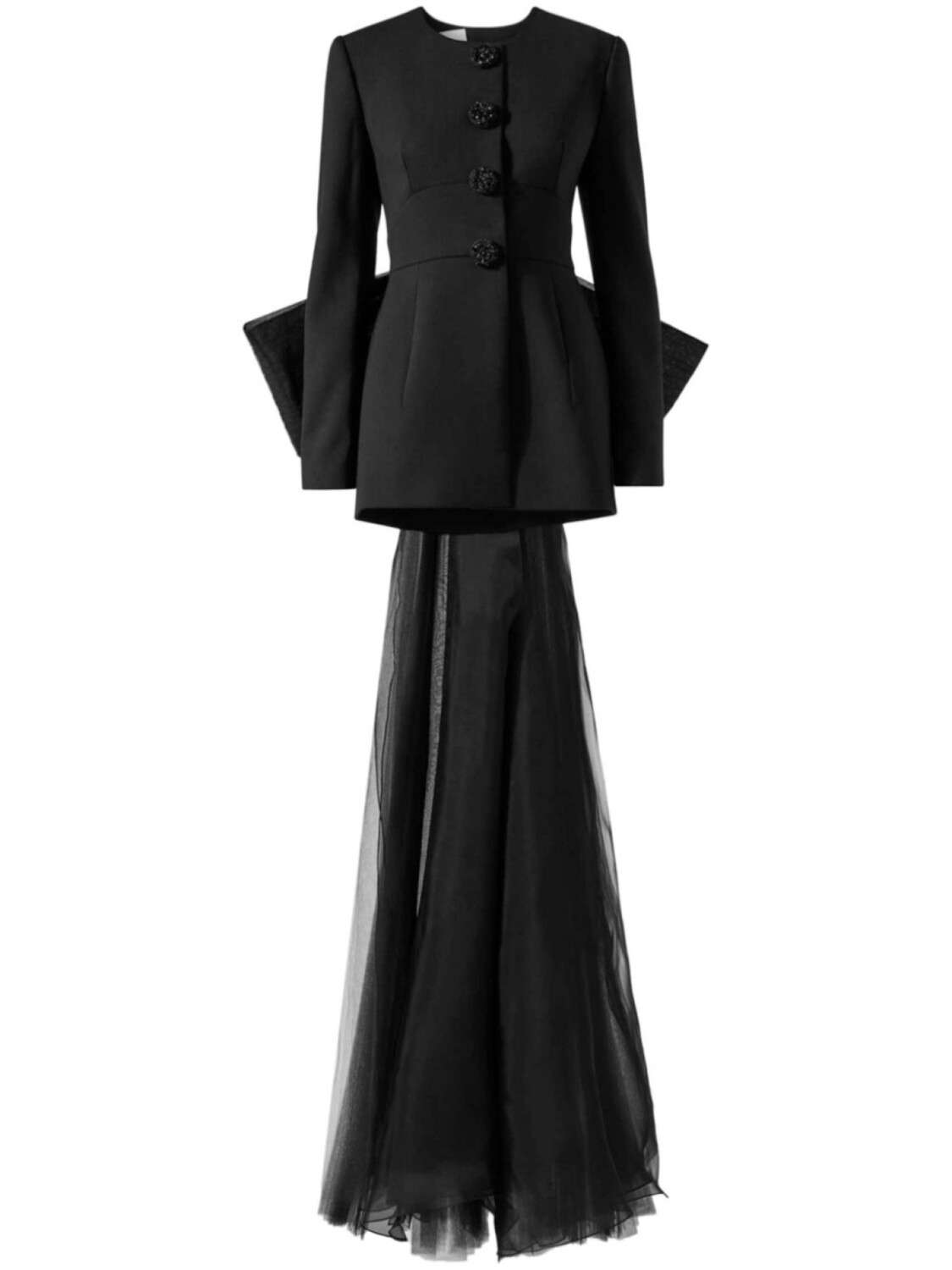 

Жакет из тюля с бантом Carolina Herrera, черный