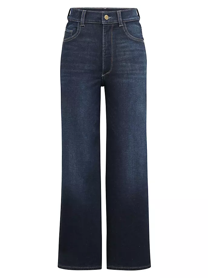 Джинсы Hepburn с широкими штанинами в винтажном стиле Dl1961 Premium Denim, цвет mediterranean