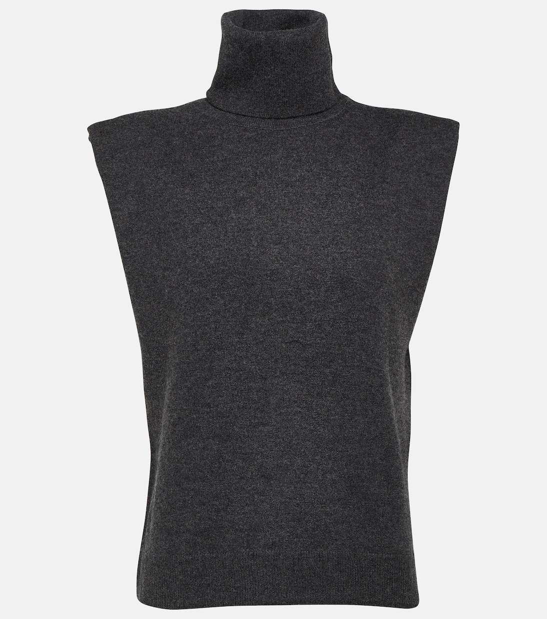 цена Шерстяной свитер с высоким воротником и жилетом nadia The Frankie Shop, серый