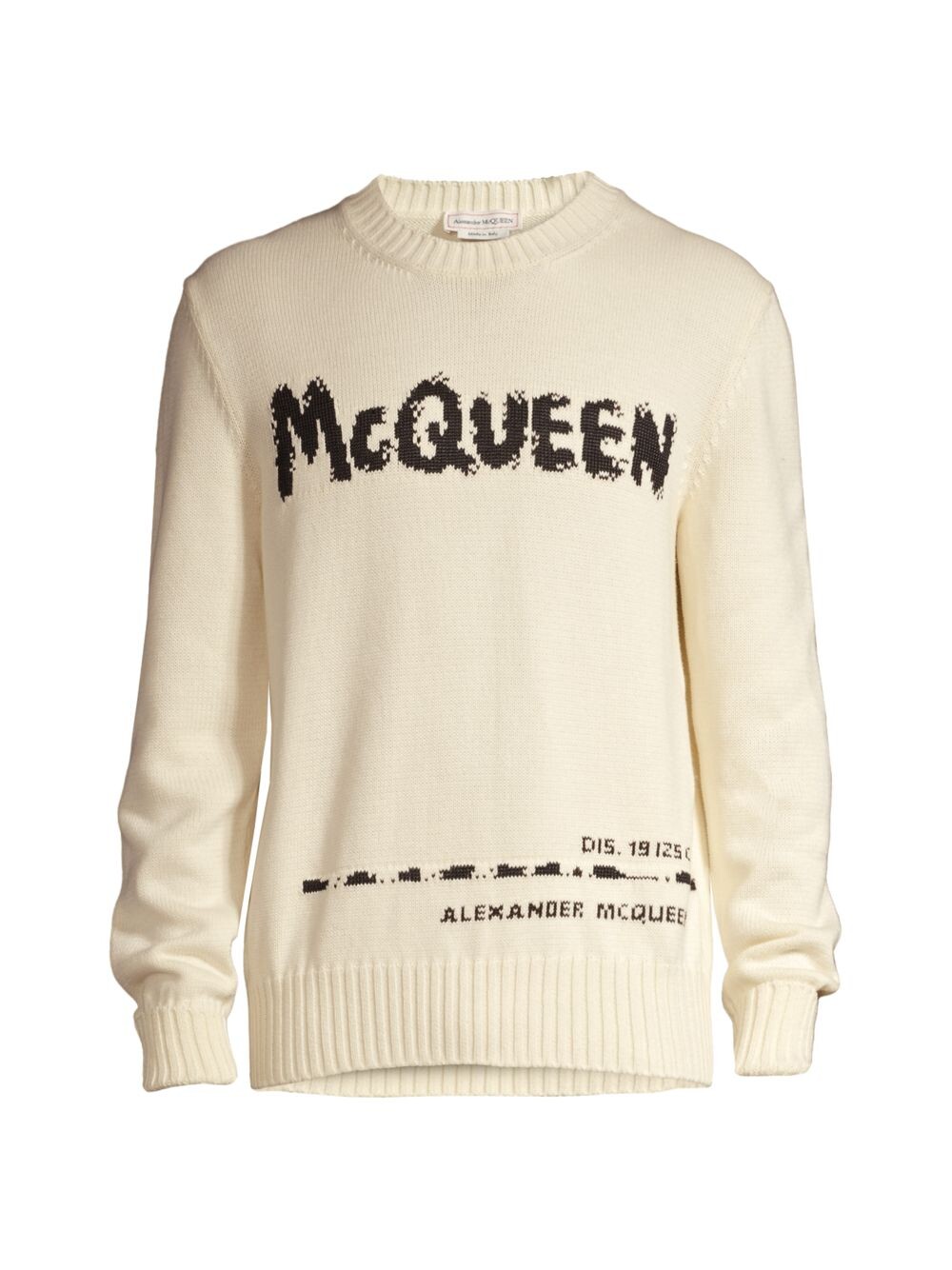 

Свитер с круглым вырезом граффити Alexander McQueen, черный