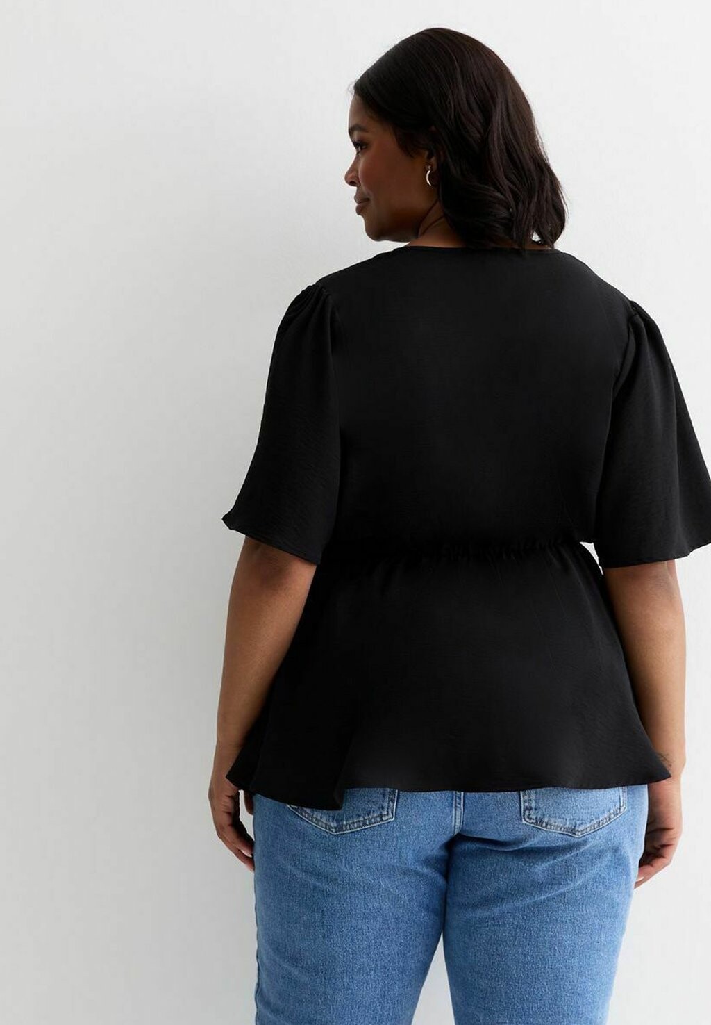 

Блуза GATHERED PEPLUM New Look Curves, черный