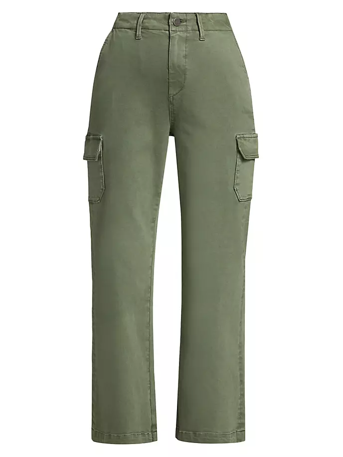 Широкие брюки-карго Carly до щиколотки Paige, цвет vintage ivy green