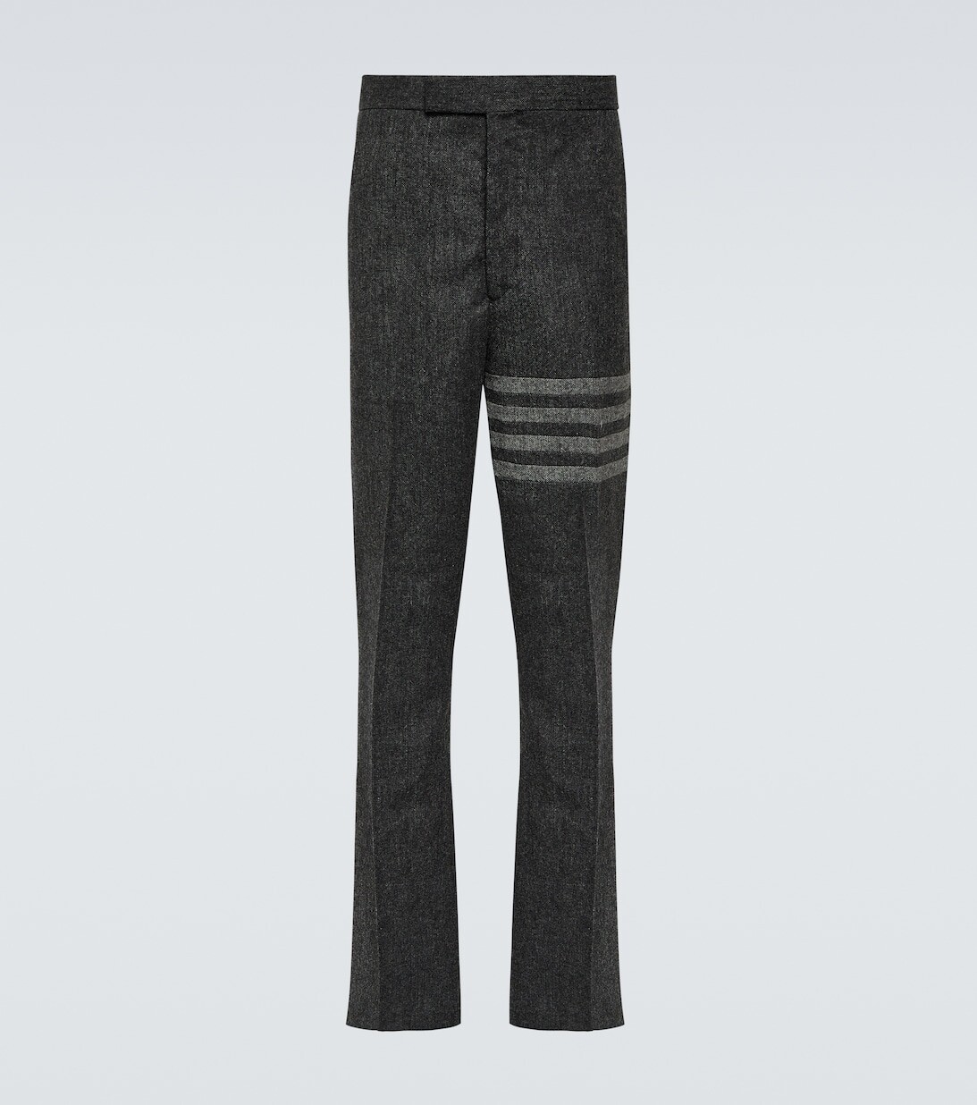 

Шерстяные твидовые брюки 4-Bar Thom Browne, серый