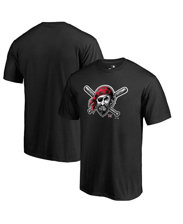 

Мужская черная футболка с логотипом Pittsburgh Pirates Midnight Mascot Fanatics, черный