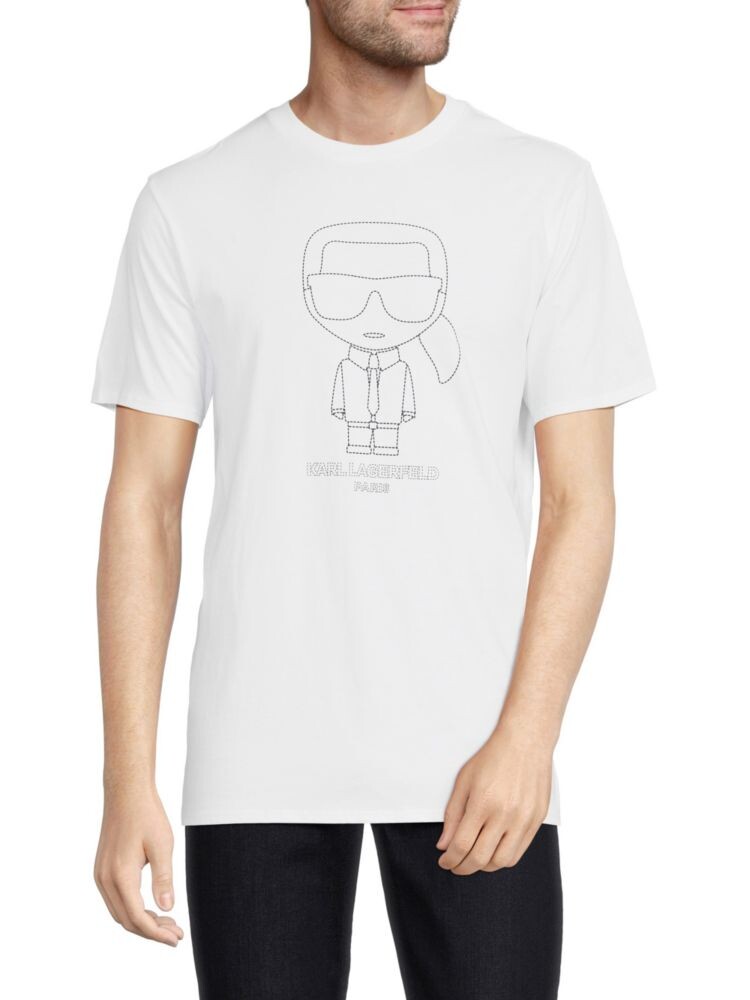 

Футболка Outline Karl с графическим рисунком Karl Lagerfeld Paris, белый