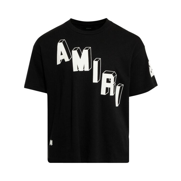 

Футболка Amiri Flocked Hockey Skater 'Black', черный