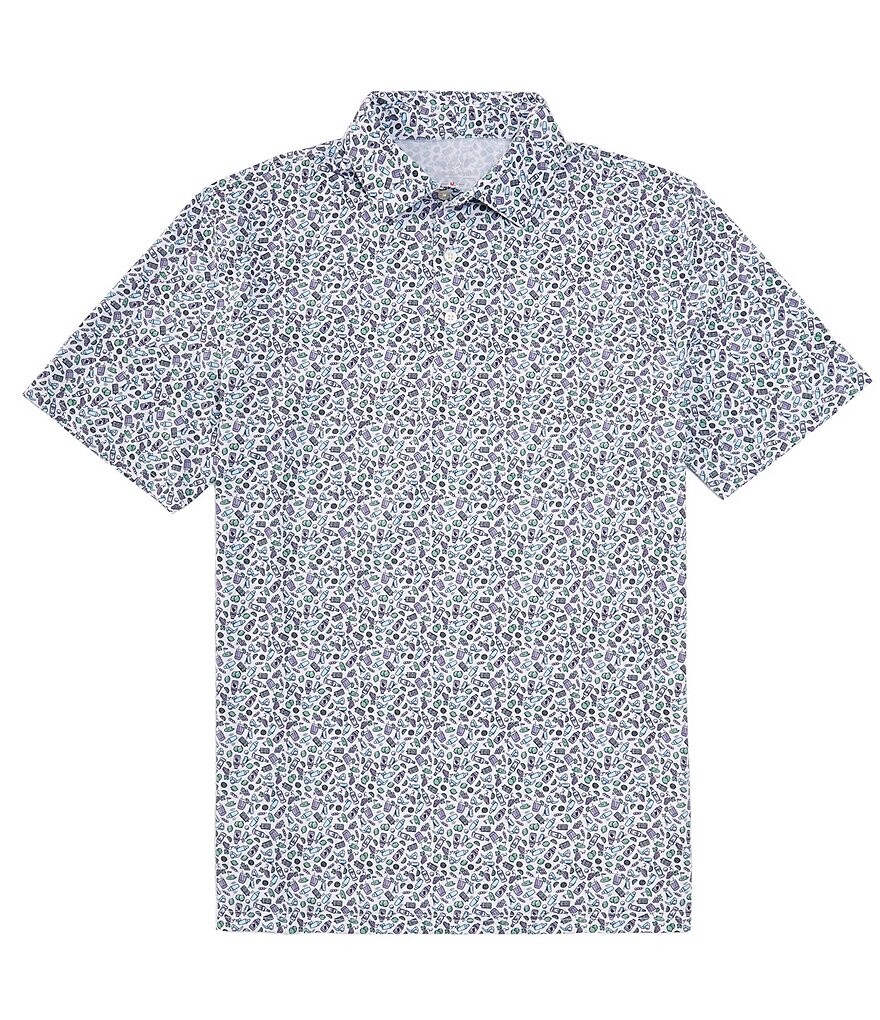

Рубашка поло с короткими рукавами и короткими рукавами Southern Tide Driver Dazed And Transfused Performance, мультиколор