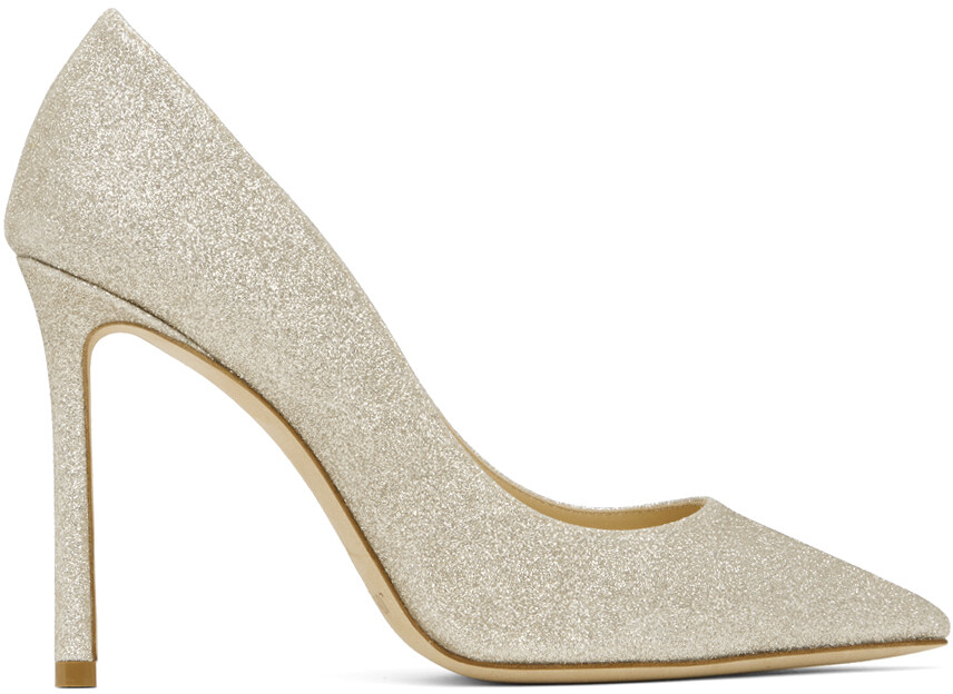 

Серебряные туфли Роми на 100 каблуках Jimmy Choo, Серый