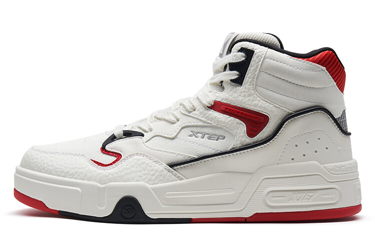 

Кроссовки XTEP Skateboarding Shoes Men High-top Sail White / Challenge Red / Plain Gray, красный