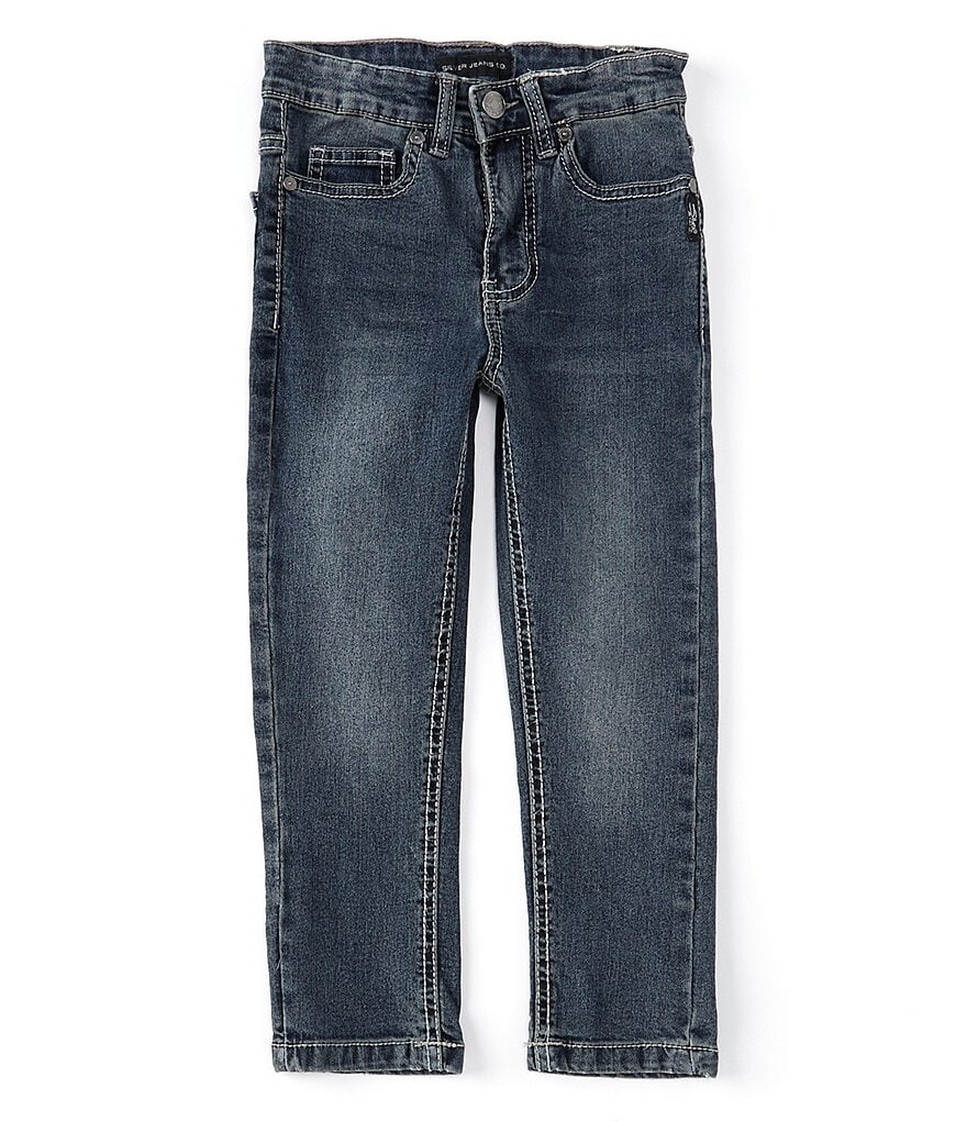 

Джинсы скинни Nathan Denim для маленьких мальчиков 4–7 лет Silver Jeans Co., синий
